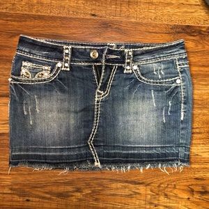 Grace in LA Denim Mini Skirt
